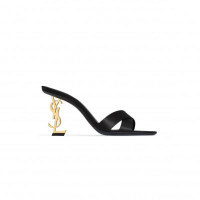 YSL OPYUM MULES IN SATIN CREPE 8189319QAB11000